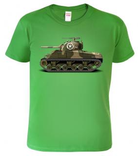 Dětské chlapecké tričko s tankem - Sherman Barva: Středně zelená (16), Velikost: 6 let / 122 cm
