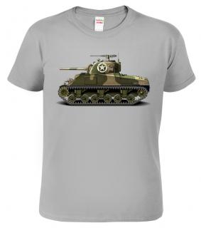 Dětské chlapecké tričko s tankem - Sherman Barva: Světle šedý melír (03), Velikost: 10 let / 146 cm
