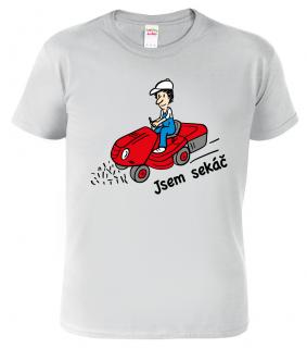 Dětské chlapecké tričko - Sekačka Barva: Světle šedý melír (03), Velikost: 6 let / 122 cm