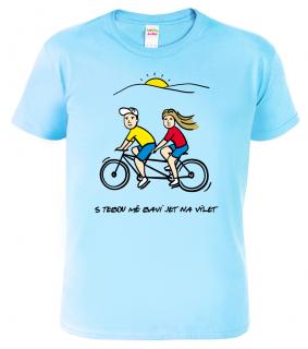 Dětské cyklistické tričko - Dvojkolo Barva: Nebesky modrá (15), Velikost: 10 let / 146 cm