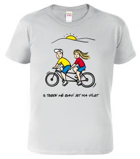 Dětské cyklistické tričko - Dvojkolo Barva: Světle šedý melír (03), Velikost: 10 let / 146 cm