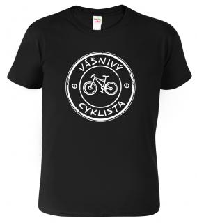 Dětské cyklistické tričko - Vášnivý cyklista Barva: Černá (01), Velikost: 10 let / 146 cm