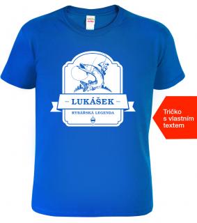 Dětské tričko k svátku - Rybářský emblém Barva: Královská modrá (05), Velikost: 12 let / 158 cm