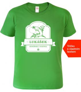 Dětské tričko k svátku - Rybářský emblém Barva: Středně zelená (16), Velikost: 4 roky / 110 cm