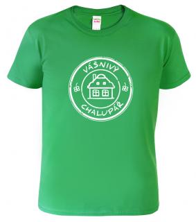 Dětské tričko pro chalupáře - Vášnivý chalupář Barva: Středně zelená (16), Velikost: 10 let / 146 cm