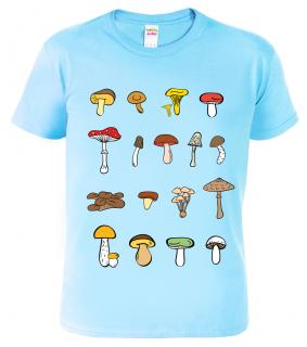 Dětské tričko pro houbaře - Atlas hub Barva: Nebesky modrá (15), Velikost: 4 roky / 110 cm
