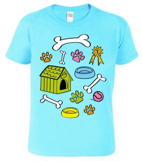 Dětské tričko pro pejskaře - Pejskařský motiv Barva: Nebesky modrá (15), Velikost: 12 let / 158 cm