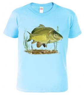 Dětské tričko pro rybáře - Kapr obecný Barva: Nebesky modrá (15), Velikost: 10 let / 146 cm