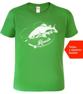 Dětské tričko pro rybáře se jménem - Sumec velký Barva: Středně zelená (16), Velikost: 12 let / 158 cm