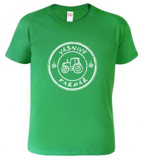 Dětské tričko pro zemědělce - Vášnivý farmář Barva: Středně zelená (16), Velikost: 10 let / 146 cm