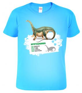 Dětské tričko s dinosaurem - Apatosaurus Barva: Nebesky modrá (15), Velikost: 12 let / 158 cm