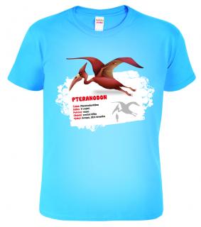 Dětské tričko s dinosaurem - Pteranodon Barva: Nebesky modrá (15), Velikost: 12 let / 158 cm