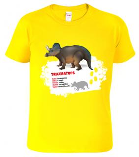 Dětské tričko s dinosaurem - Triceraptos Barva: Červená (07), Velikost: 4 roky / 110 cm