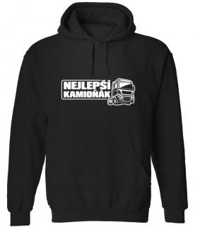 Mikina pro kamioňáka - Nejlepší kamioňák Barva: Černá, Velikost: 2XL