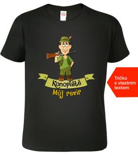 Myslivecké tričko - Můj revír Barva: Černá (01), Velikost: 2XL