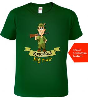 Myslivecké tričko - Můj revír Barva: Lahvově zelená (06), Velikost: 2XL