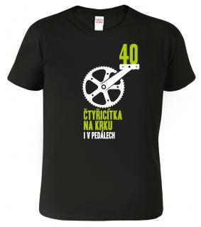 Pánské cyklistické tričko - Čtyřicítka na krku Barva: Černá (01), Velikost: 2XL