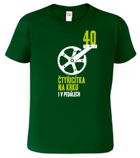 Pánské cyklistické tričko - Čtyřicítka na krku Barva: Lahvově zelená (06), Velikost: 2XL