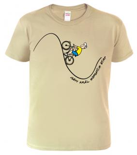 Pánské cyklistické tričko - Král horských etap Barva: Béžová (51), Velikost: M