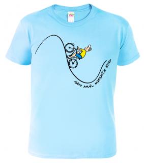 Pánské cyklistické tričko - Král horských etap Barva: Nebesky modrá (15), Velikost: XL