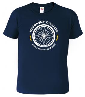 Pánské cyklistické tričko - Neúnavný cyklista Barva: Námořní modrá (02), Velikost: 2XL