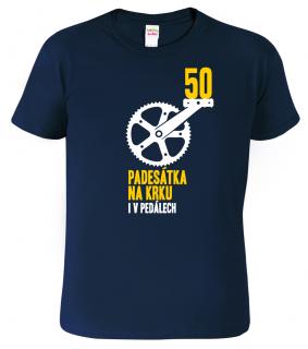 Pánské cyklistické tričko - Padesátka na krku Barva: Námořní modrá (02), Velikost: 2XL