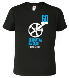 Pánské cyklistické tričko - Šedesátka na krku Barva: Černá (01), Velikost: 2XL