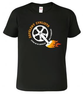 Pánské cyklistické tričko - Zapálený cyklista Barva: Černá (01), Velikost: S