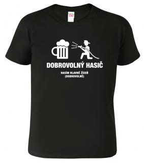 Pánské hasičské tričko - Dobrovolný hasič Barva: Černá (01), Velikost: 2XL