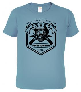 Pánské hasičské tričko - Firefighter Barva: Bledě modrá (Stone Blue), Velikost: 2XL