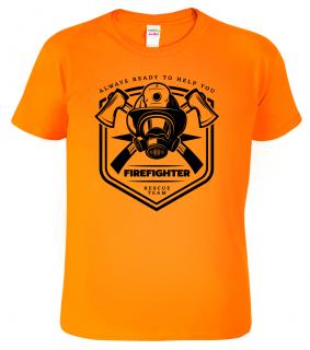 Pánské hasičské tričko - Firefighter Barva: Oranžová (11), Velikost: 2XL