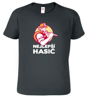 Pánské hasičské tričko - Nejlepší hasič Barva: Tmavá břidlice (67), Velikost: 2XL