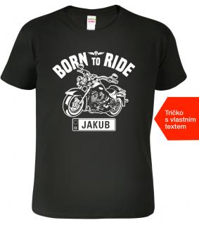 Pánské moto tričko se jménem - Chopper SPZ Barva: Černá (01), Velikost: 2XL