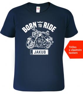 Pánské moto tričko se jménem - Chopper SPZ Barva: Námořní modrá (02), Velikost: 2XL