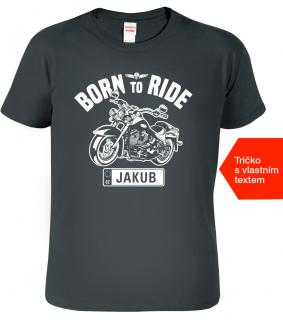 Pánské moto tričko se jménem - Chopper SPZ Barva: Tmavá břidlice (67), Velikost: 2XL