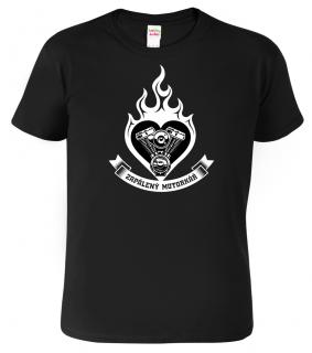 Pánské moto tričko - Zapálený motorkář Barva: Černá (01), Velikost: 4XL