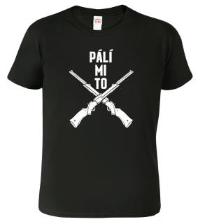 Pánské myslivecké tričko - Pálí mi to Barva: Černá (01), Velikost: 4XL