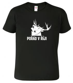 Pánské myslivecké tričko - Pořád v říji Barva: Černá (01), Velikost: 2XL