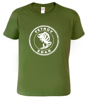 Pánské rybářské tričko - Petrův zdar Barva: Vojenská zelená (Military Green), Velikost: 2XL