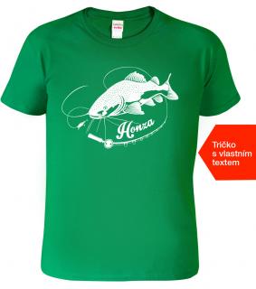 Pánské rybářské tričko se jménem - Sumec velký Barva: Středně zelená (16), Velikost: 2XL