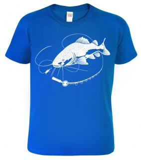 Pánské rybářské tričko - Sumec velký Barva: Královská modrá (05), Velikost: 2XL