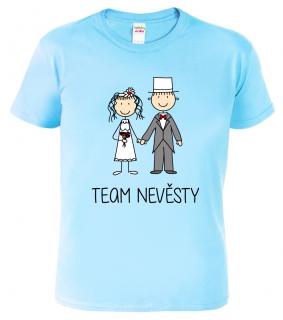 Pánské svatební tričko - Team nevěsty (figurka) Barva: Nebesky modrá (15), Velikost: XL