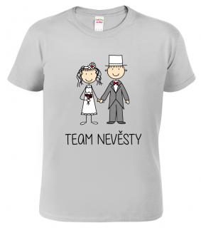 Pánské svatební tričko - Team nevěsty (figurka) Barva: Šedá - žíhaná (Sport Grey), Velikost: M