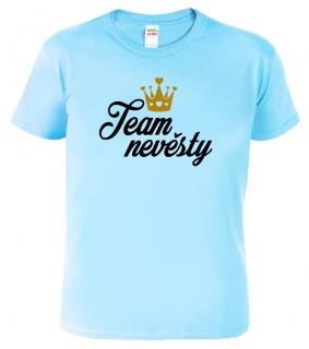 Pánské svatební tričko - Team nevěsty (koruna) Barva: Nebesky modrá (15), Velikost: M