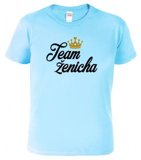 Pánské svatební tričko - Team ženicha (koruna) Barva: Nebesky modrá (15), Velikost: XL