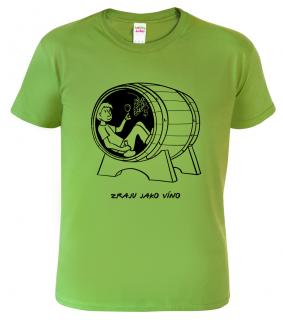 Pánské tričko k narozeninám - Zraju jako víno Barva: Apple Green (92), Velikost: 2XL