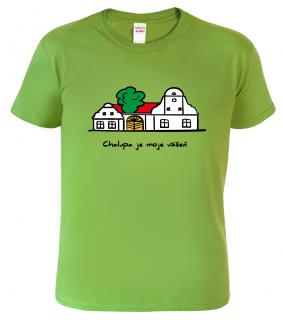 Pánské tričko pro chalupáře - Chalupa Barva: Apple Green (92), Velikost: 2XL