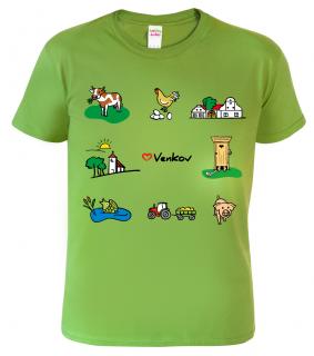 Pánské tričko pro chalupáře - Symboly venkova Barva: Apple Green (92), Velikost: 2XL