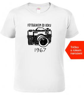 Pánské tričko pro fotografa k narozeninám - Fotografem od roku Barva: Bílá, Velikost: 2XL