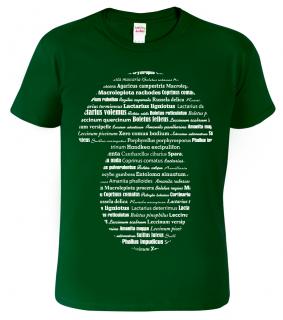 Pánské tričko pro houbaře - Latinské názvy hub Barva: Lahvově zelená (06), Velikost: 2XL